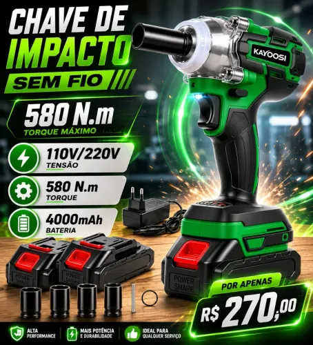 CHAVE DE IMPACTO PARAFUSADEIRA E FURADEIRA 