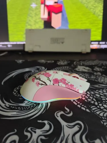 Mouse sem fio DAREU EM901X - Rosa Sakura