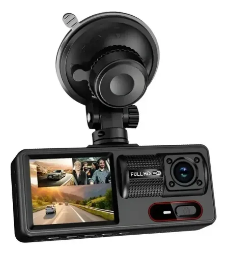 Câmera Veicular 3 Canais Full Hd Com Wi-fi 