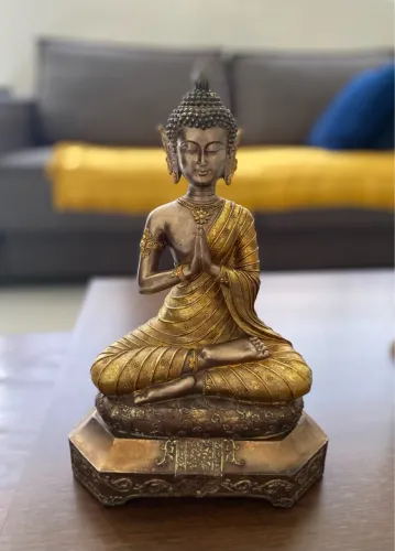 Estátua de Buda 30cm Linda - Decoração Zen (Retirada Rápida)