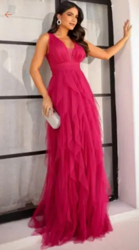 Vestido fsta rosa pink 