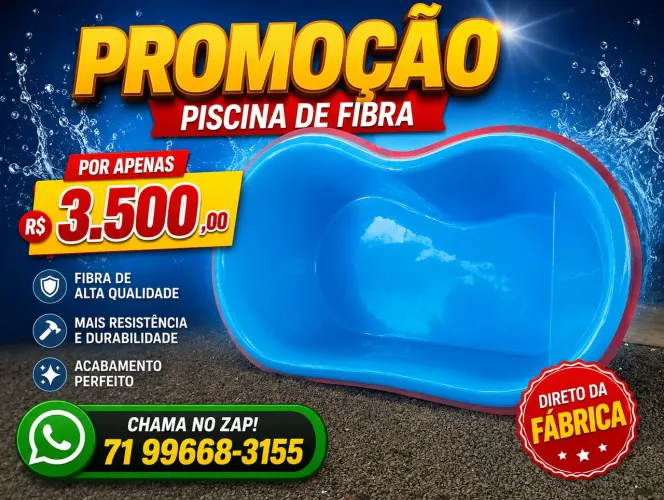 Piscina de fibra de vidro