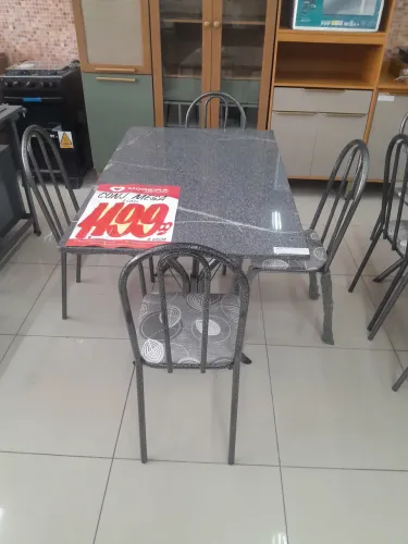 Conj de mesa 1.20 Ubatuba c 4 cadeiras Topazil