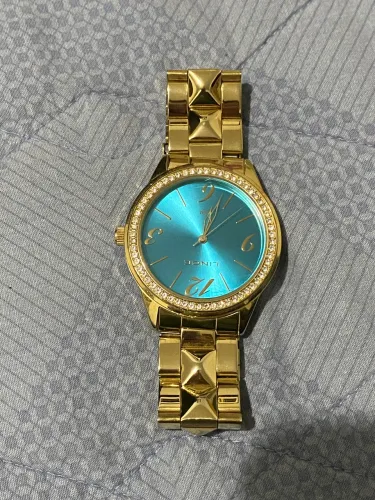 Relógio Lince analógico dourado