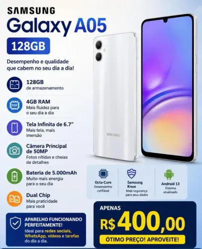 Samsung A05 seminovo