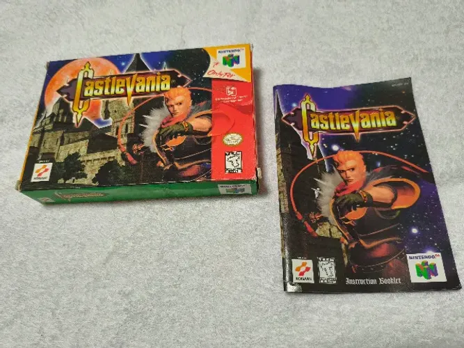 Castlevania (Nintendo 64) Caixa e manual