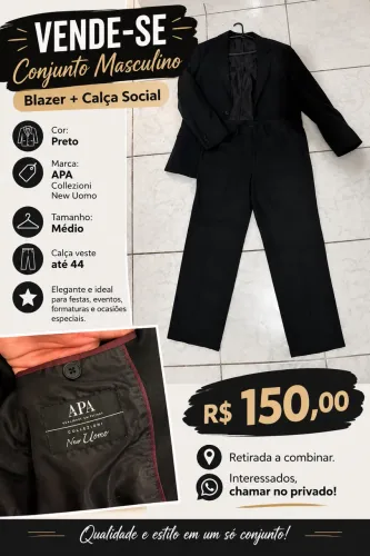 Conjunto blaser masculino