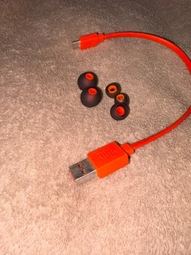 Carregador Original JBL USB-C + Borrachinhas para Fone
