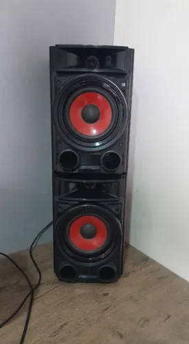 Caixa de som artesanal amplificada com bluetooth 5.0 sub woofer 100W rms