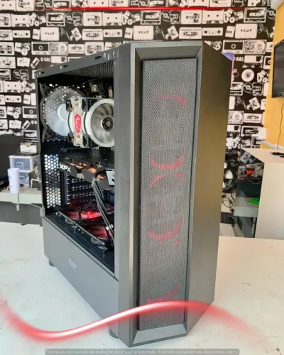 PC Gamer i3 9100F, 16GB RAM, SSD 480GB, RX 590 8GB, Gabinete DarkFlash, Fonte 500W