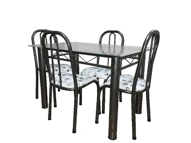 Mesa com tampo em granito 4 lugares! Frete e montagem grátis.