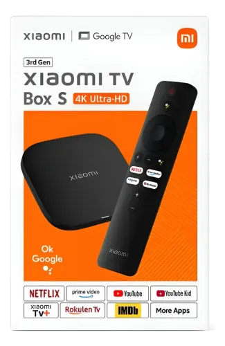 BOX TV XIAOMI/Mi Box S-4K Ultra 3a Geração/controle comando de Voz/A melhor