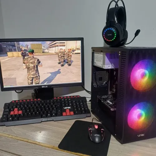 PC Gamer Completo: i3 ou i5, P. de Video 4GB, 12GB Memoria, 600GB SSD+HD, c/Garantia