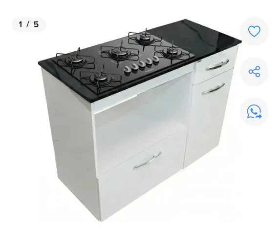 Armário e Fogão Cooktop