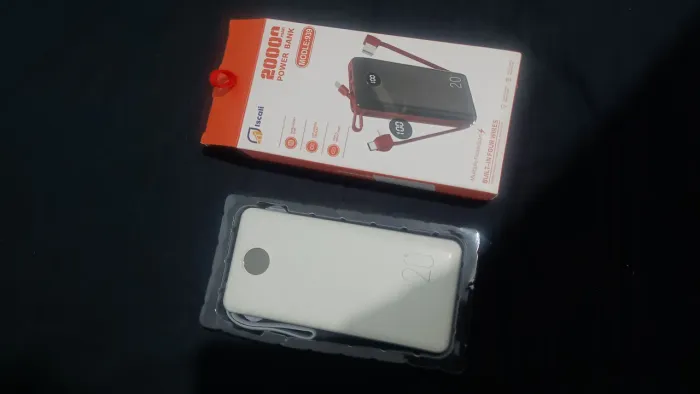 Power bank carregador portátil com display da bateria 20.000 mAh