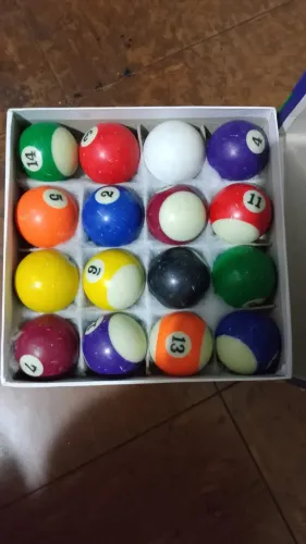 Bolas Sinuca Listradas 52mm Excelente Estado 