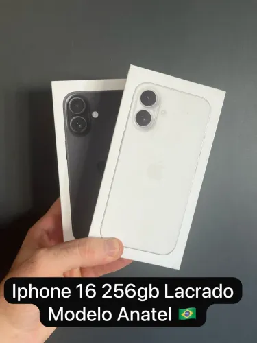 iPhone 16 256g Branco / Preto - Modelo Anatel - Lacrado + Nota Fiscal