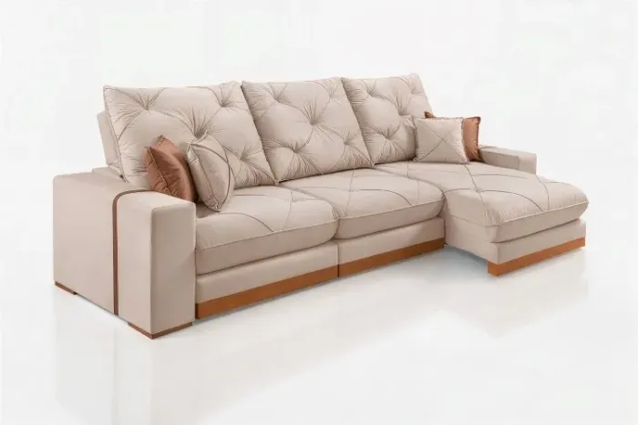 Sofá Retrátil Reclinavel 3,20m Celine c/Molas e Pillow Top s65