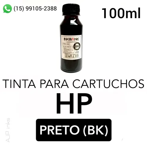 Tinta para recarga de cartucho preto HP 