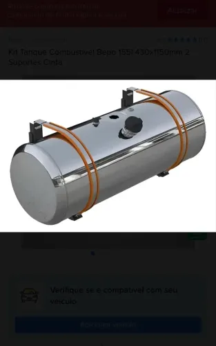 Tanque de combustível 300 Lt * em alumínio todo completo com acessórios 