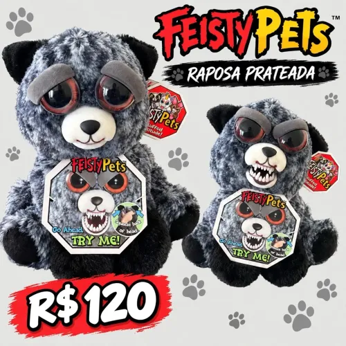 Feisty Pets original Raposa Prateada