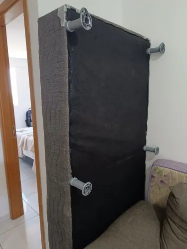 Base cama + colchão solteirão 