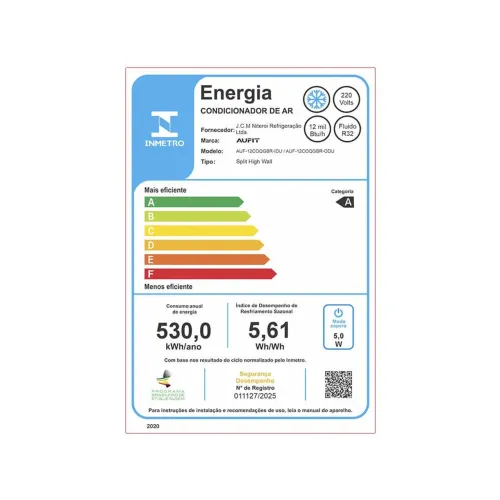 Ar Condicionado Split Hi Wall Aufit Inverter 12.000 Btus Frio 220v R-32