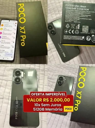 Celular Xaiomi Poco X7 Pro 10x Cartões