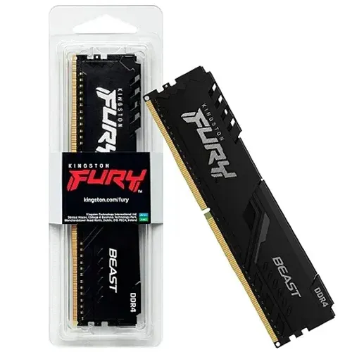Memória RAM Kingston Fury Beast Black Ddr4 16gb 3200mhz