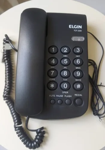 TELEFONE FIXO ELGIN - TCF 2000 - PRETO