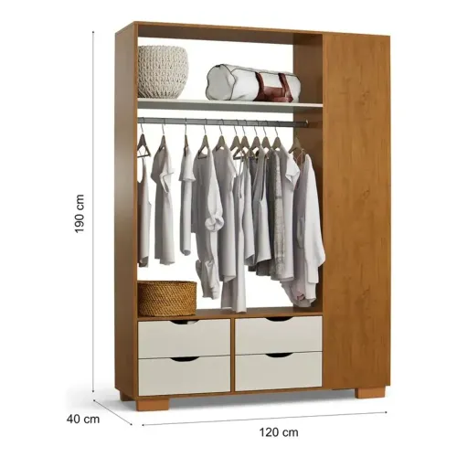 Guarda roupa Smart closet, solteiro