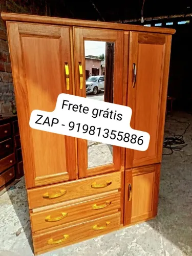 Guarda roupa de solteiro madeira jatobá novo 