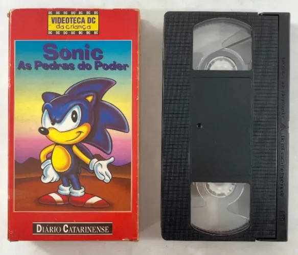 Fita VHS desenho Sonic e As Pedras do Poder