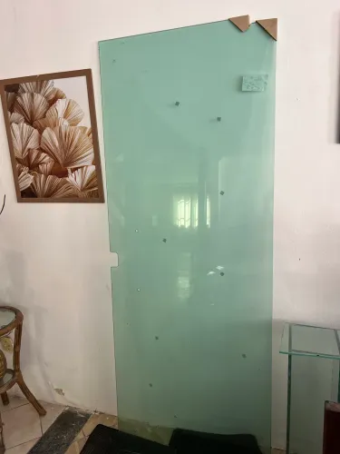 Porta de vidro temperado de 8 mm verde nova sem uso