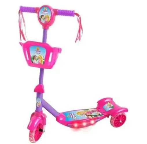 Patinete com Cesta Sonho de Princesa - Dm Toys -<br>