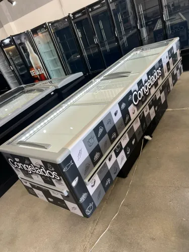 Ilha 3 metros congelados 820L dupla função - 2 anos de garantia - nova