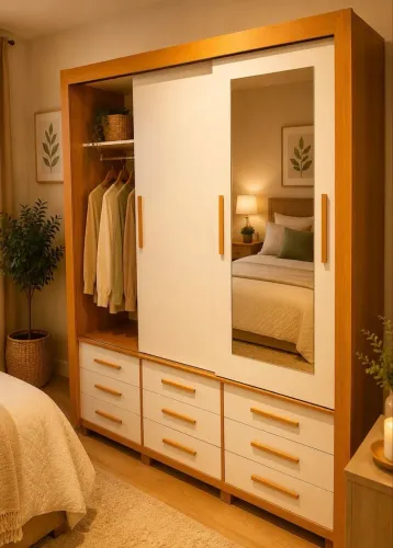GUARDA ROUPA ANJOS 9 GAVETAS CASAL