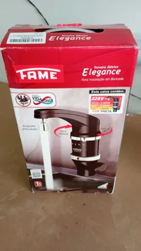 Torneira elétrica 4T ELEGANCE preta FAME
