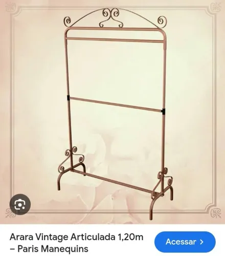 Arara de vintage articulada