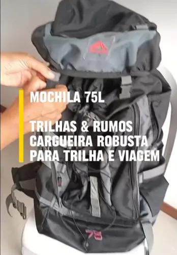 Mochila 75L Trilhas & Rumos - Usada 1x (Estado de Nova)