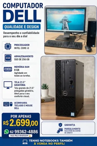 Computador Dell Seminovo Completo Garantia Parcelo no