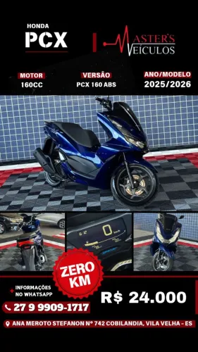 PCX 160 ABS ZERO KM - JÁ EMPLACADA