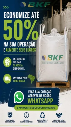 Big Bag Usado - Limpo, Reforçado e Sem Furos (Suporta ate 1250 kg)