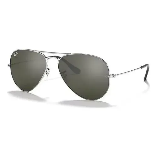 RAY-BAN AVIATOR CLASSIC RB3025 LARGE ORIGINAL PRATA LENTE VERDE CRISTAL