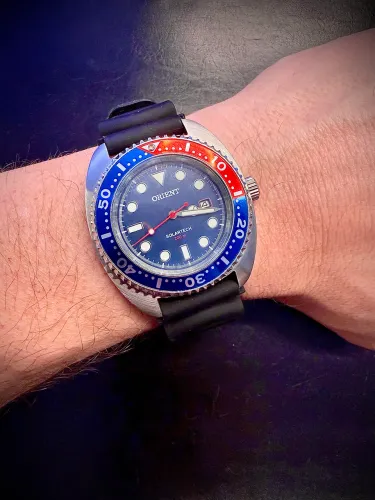 Relógio Orient Solartech Turtle Pepsi