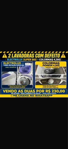Máquinas de lavar com defeito