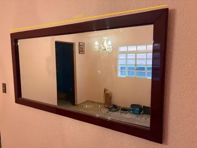 KIT MESA APARADOR E ESPELO SALA JANTAR 