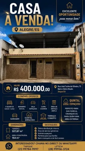 Vendo casa no bairro Clerio Moulin