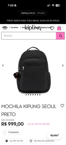 Mochila Kipling Original