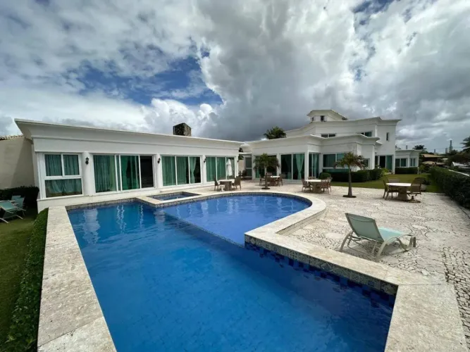Casa Interlagos 6 Quartos 2000m2 Frente Mar Reg Praia Forte Guarajuba Estrada do Coco Linh